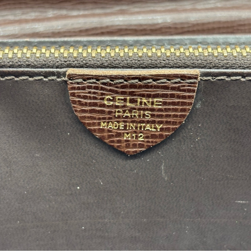 Vintage Celine Brown Leather Clutch with Strap - Picture 10 of 11
